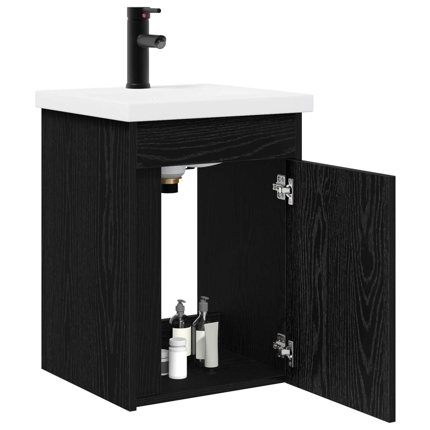 Mobile bagno con rubinetto Rovere Nero 42 x 40 x 74,5 cm | homemem39