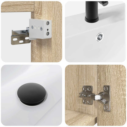 Mobile bagno con rubinetto Rovere Sonoma 42 x 40 x 74,5 cm | homemem39
