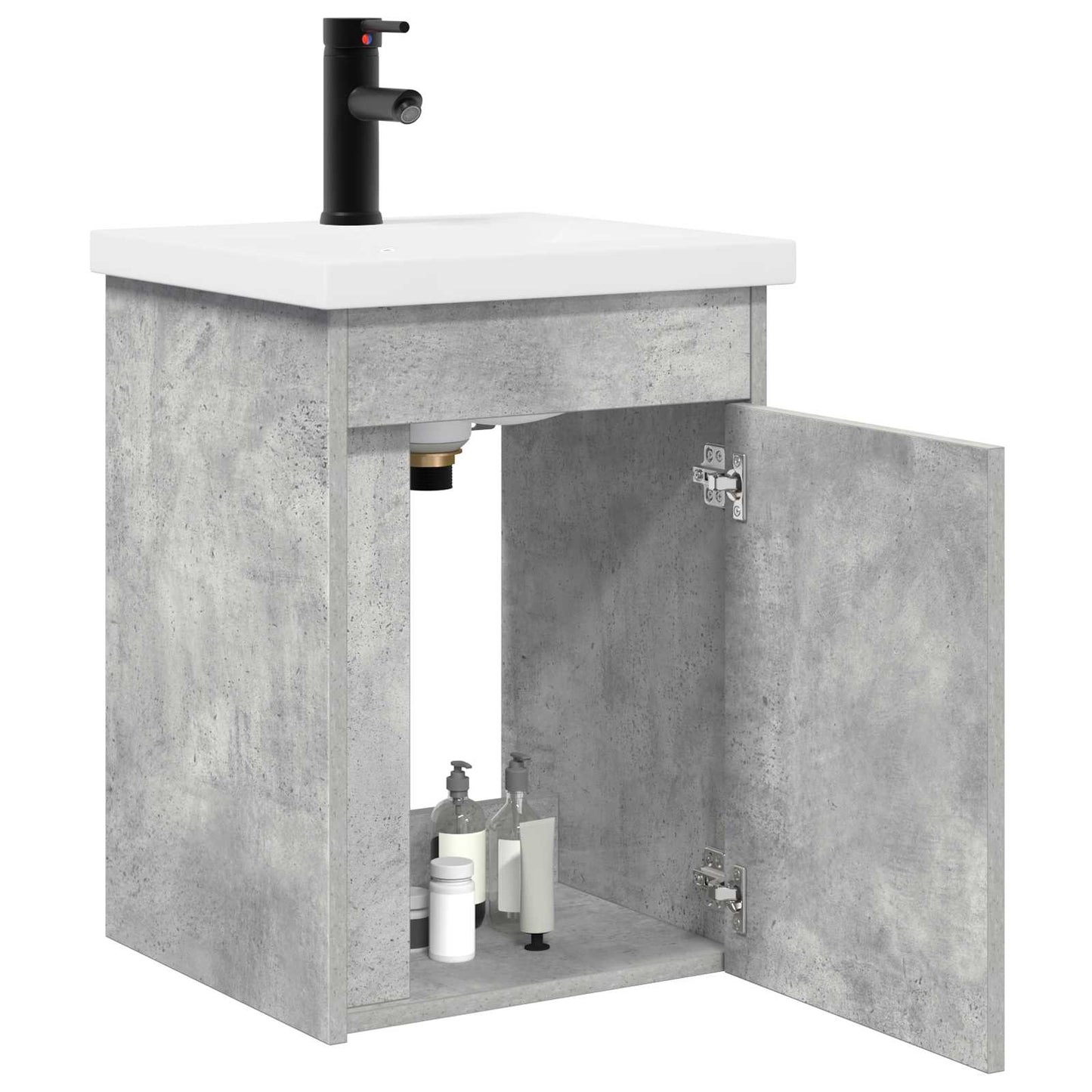 Mobile bagno con rubinetto Grigio Cemento 42 x 40 x 74,5 cm | homemem39