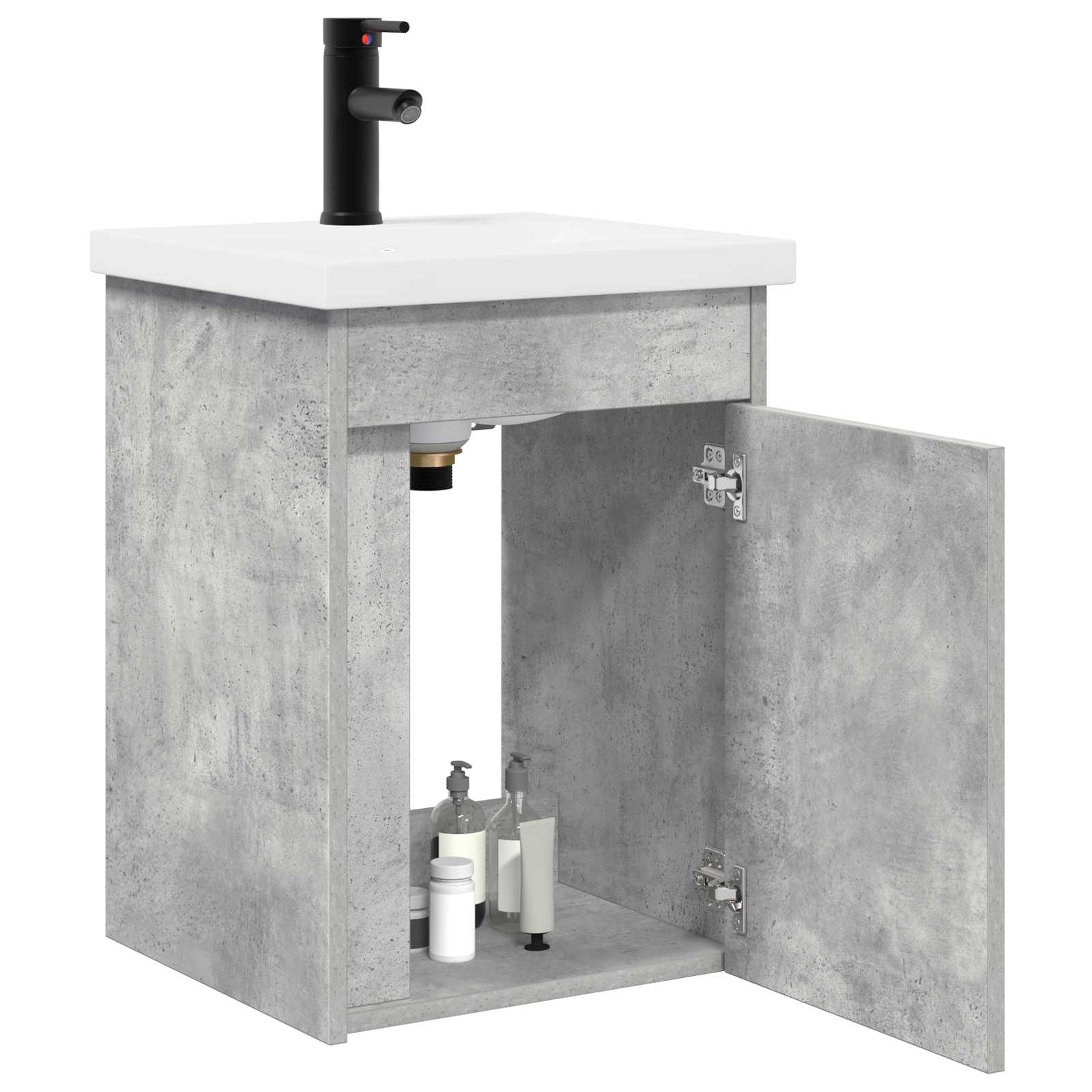 Mobile bagno con rubinetto Grigio Cemento 42 x 40 x 74,5 cm | homemem39