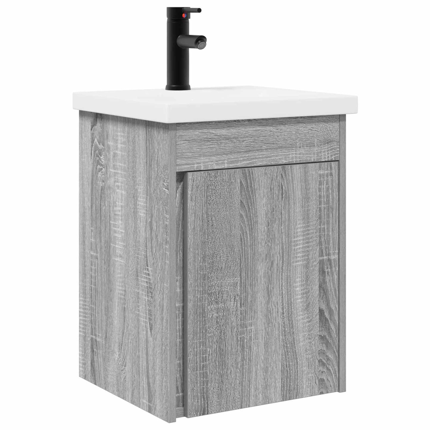 Mobile bagno con rubinetto Sonoma grigio 42 x 40 x 74,5 cm