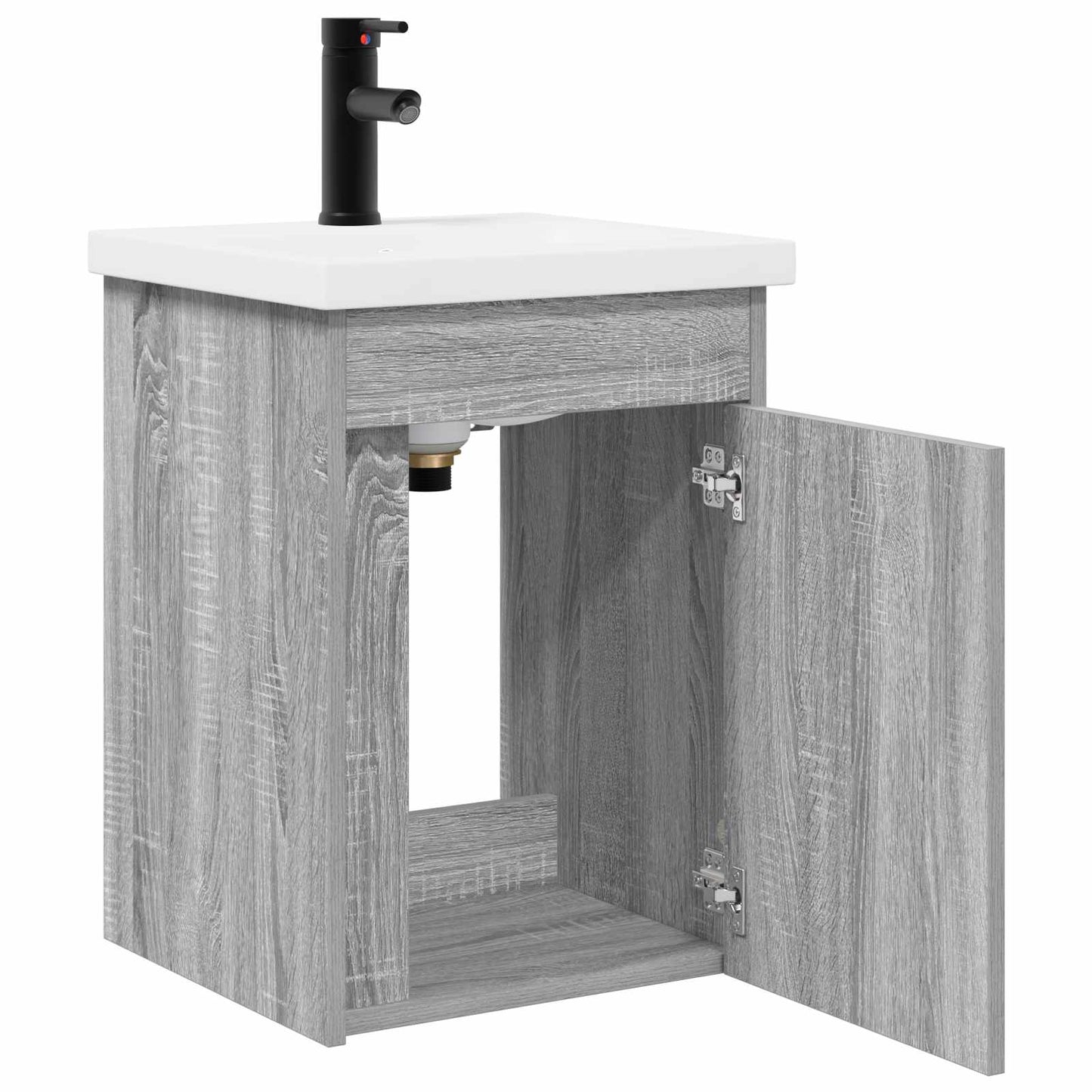 Mobile bagno con rubinetto Sonoma grigio 42 x 40 x 74,5 cm