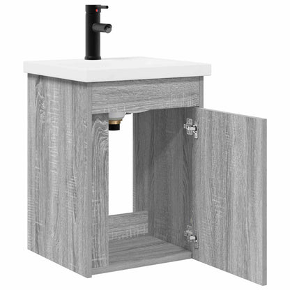 Mobile bagno con rubinetto Sonoma grigio 42 x 40 x 74,5 cm