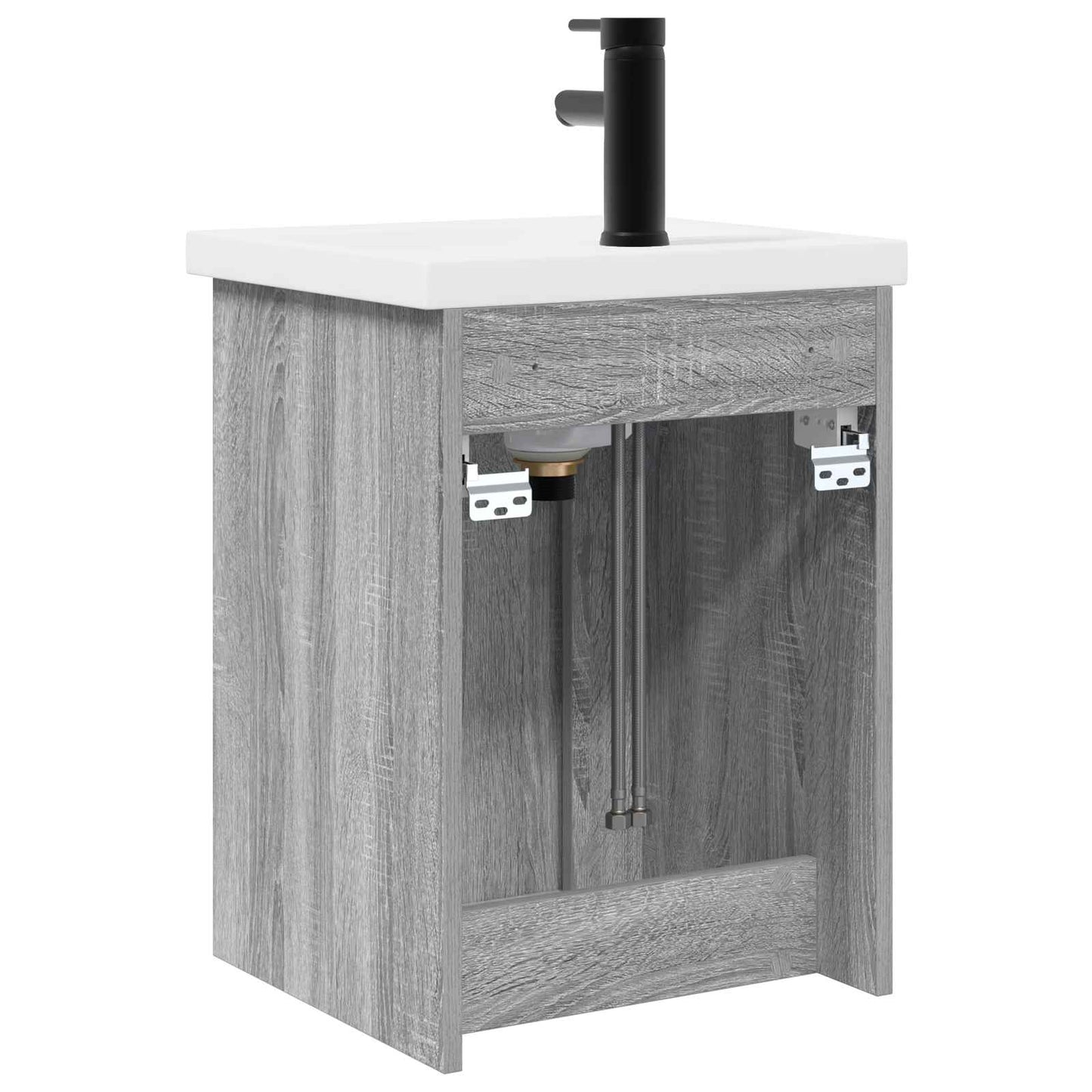 Mobile bagno con rubinetto Sonoma grigio 42 x 40 x 74,5 cm | homemem39