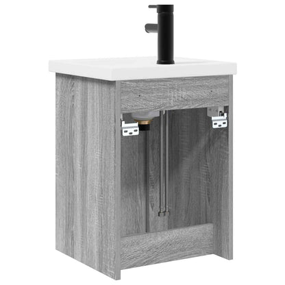 Mobile bagno con rubinetto Sonoma grigio 42 x 40 x 74,5 cm | homemem39