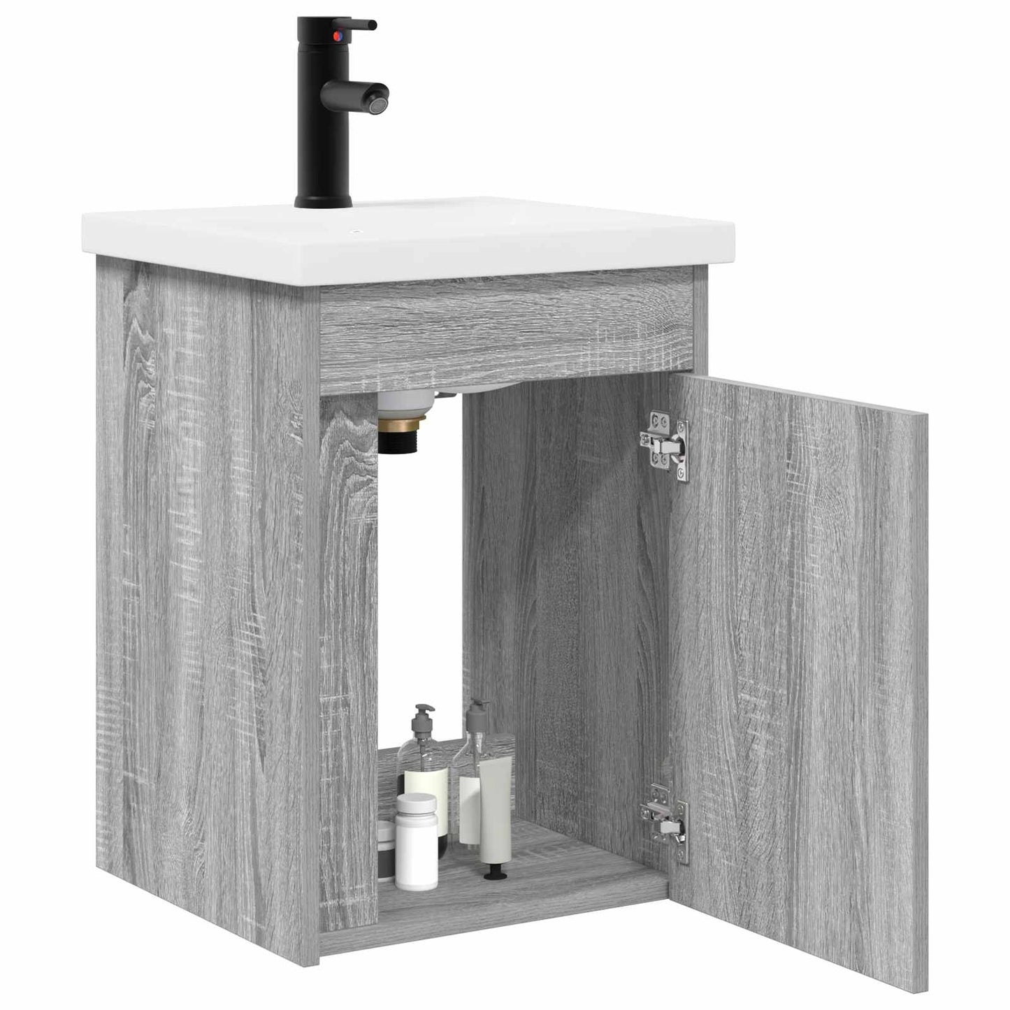 Mobile bagno con rubinetto Sonoma grigio 42 x 40 x 74,5 cm | homemem39