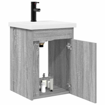 Mobile bagno con rubinetto Sonoma grigio 42 x 40 x 74,5 cm | homemem39