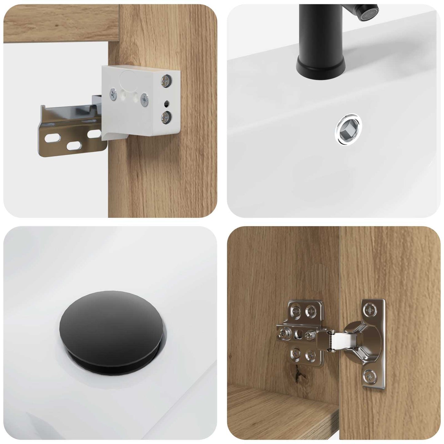 Mobile bagno con rubinetto Rovere Artigianale 42 x 40 x 74,5 cm | homemem39