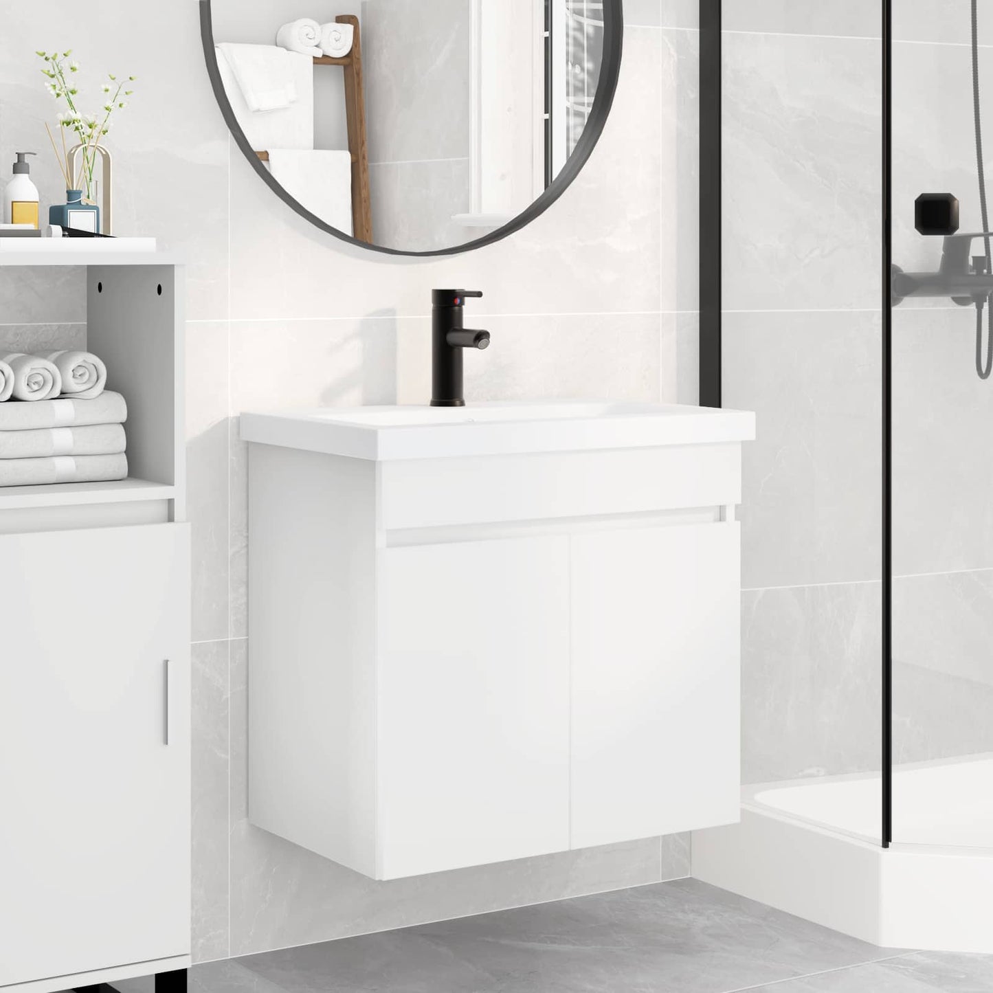 Mobile bagno con rubinetto Bianco 61 x 40 x 74,5 cm | homemem39