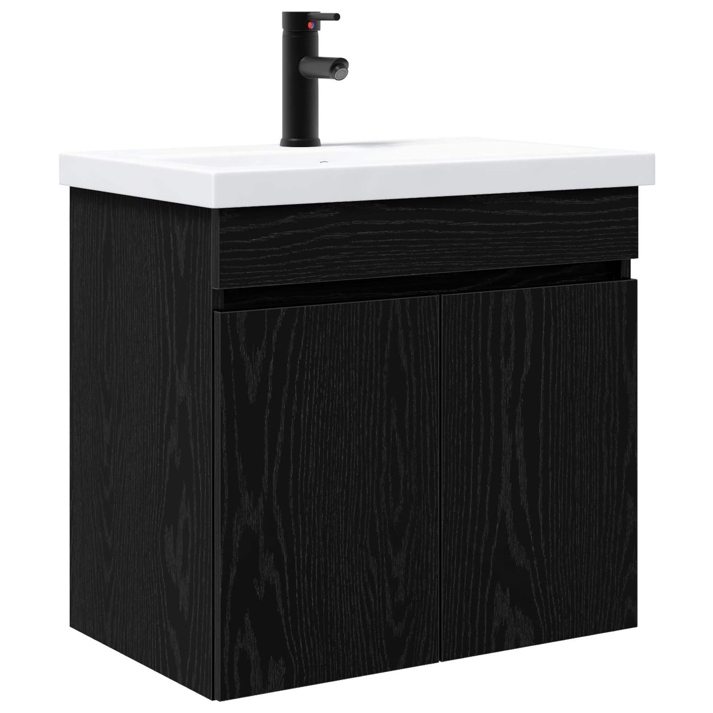 Mobile bagno con rubinetto Rovere Nero 61 x 40 x 74,5 cm | homemem39