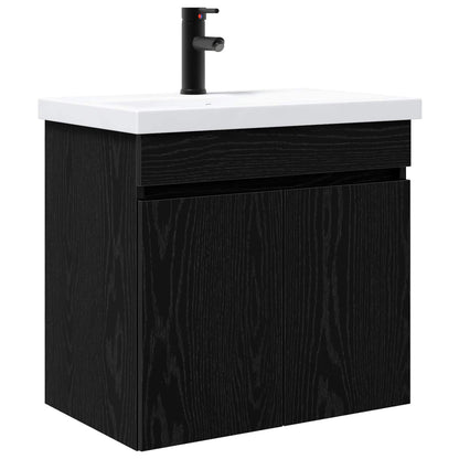 Mobile bagno con rubinetto Rovere Nero 61 x 40 x 74,5 cm | homemem39