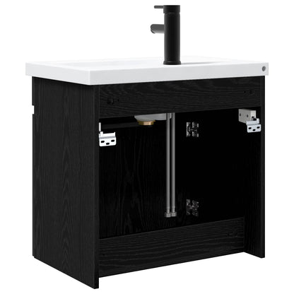 Mobile bagno con rubinetto Rovere Nero 61 x 40 x 74,5 cm | homemem39