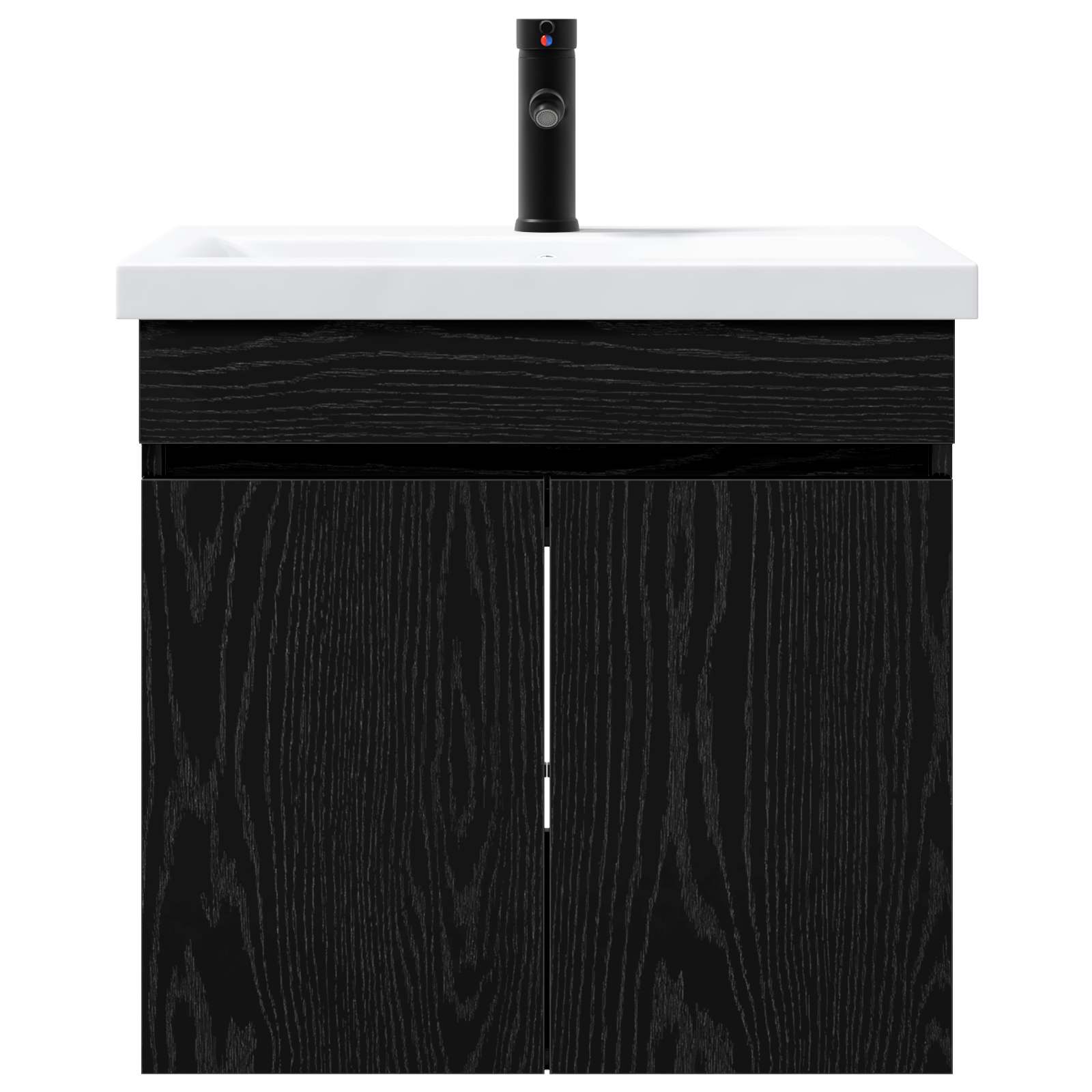 Mobile bagno con rubinetto Rovere Nero 61 x 40 x 74,5 cm | homemem39