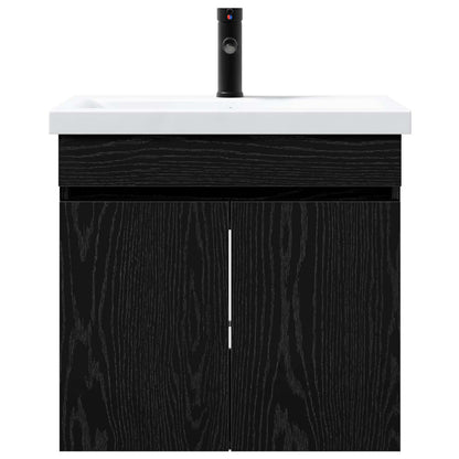 Mobile bagno con rubinetto Rovere Nero 61 x 40 x 74,5 cm | homemem39