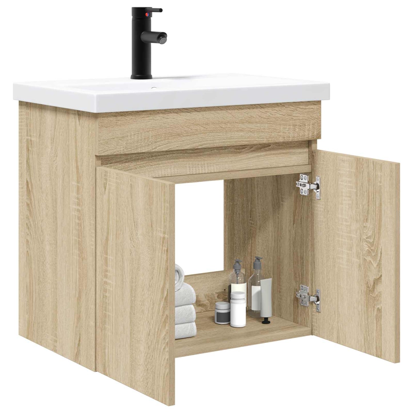 Mobile bagno con rubinetto Rovere Sonoma 61 x 40 x 74,5 cm | homemem39