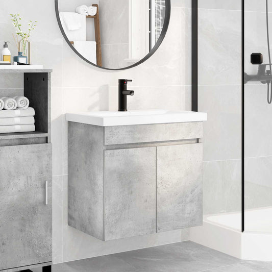 Mobile bagno con rubinetto Grigio Cemento 61 x 40 x 74,5 cm | homemem39