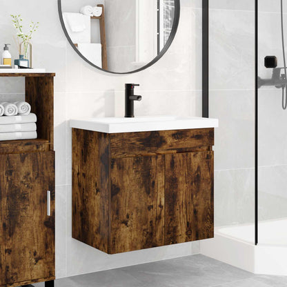 Mobile bagno con rubinetto Rovere Fumo 61 x 40 x 74,5 cm | homemem39
