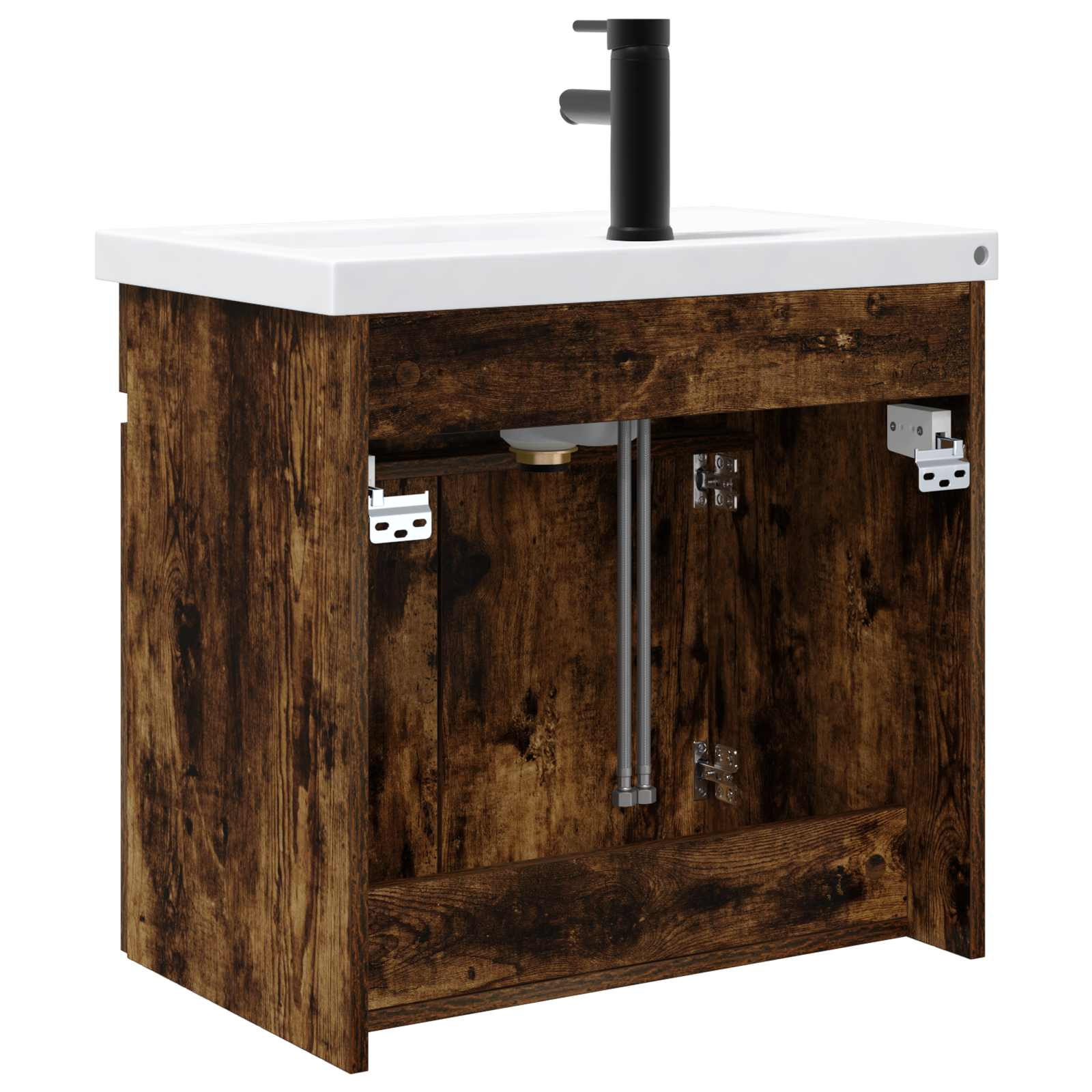 Mobile bagno con rubinetto Rovere Fumo 61 x 40 x 74,5 cm | homemem39