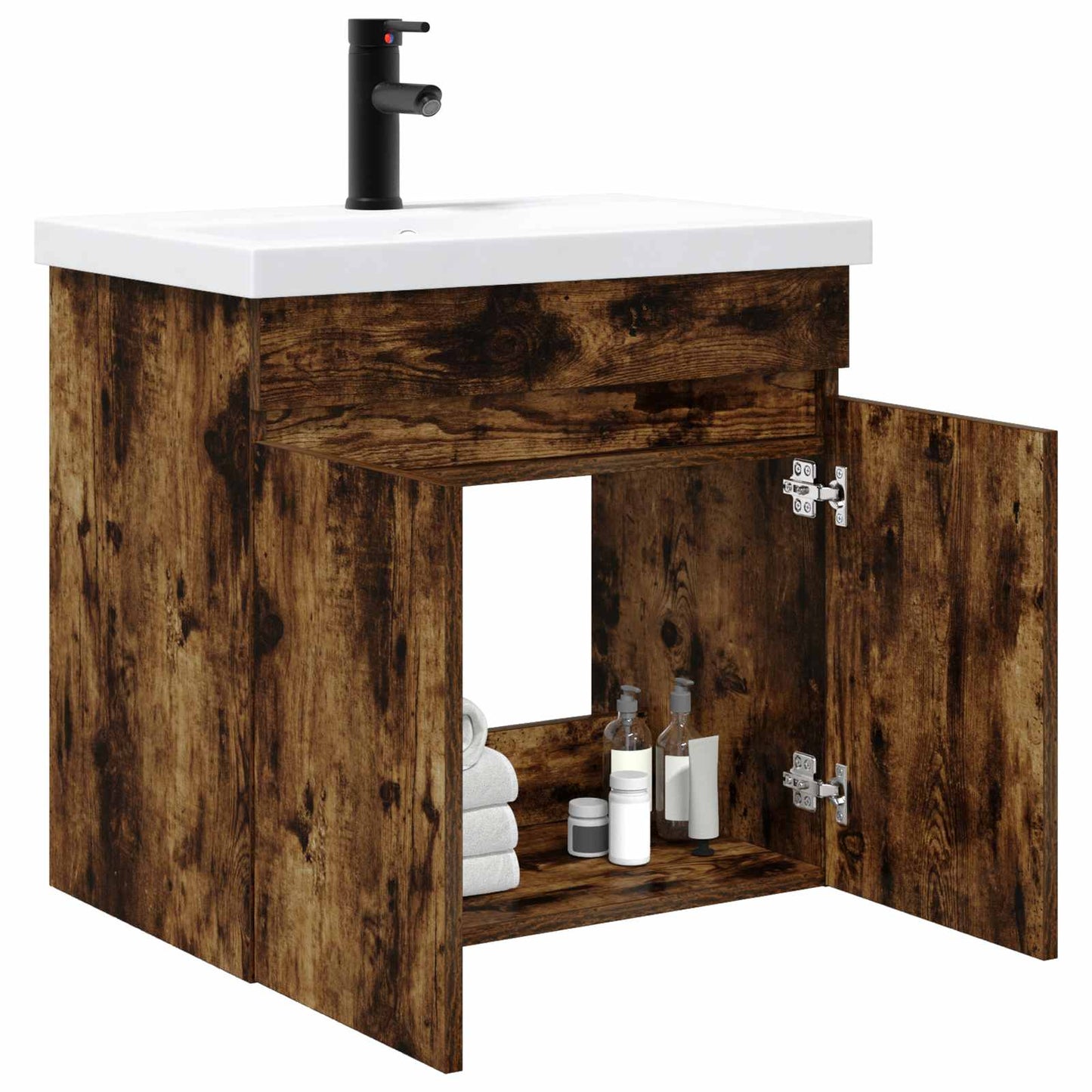 Mobile bagno con rubinetto Rovere Fumo 61 x 40 x 74,5 cm | homemem39