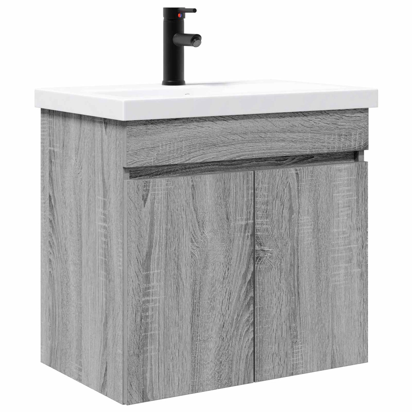 Mobile bagno con rubinetto Sonoma grigio 61 x 40 x 74,5 cm | homemem39