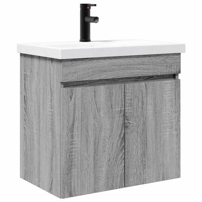 Mobile bagno con rubinetto Sonoma grigio 61 x 40 x 74,5 cm | homemem39