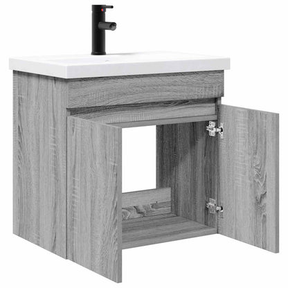 Mobile bagno con rubinetto Sonoma grigio 61 x 40 x 74,5 cm | homemem39