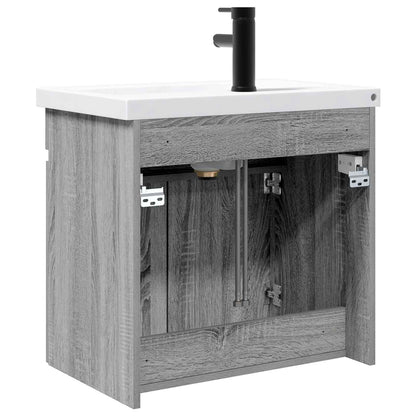 Mobile bagno con rubinetto Sonoma grigio 61 x 40 x 74,5 cm | homemem39