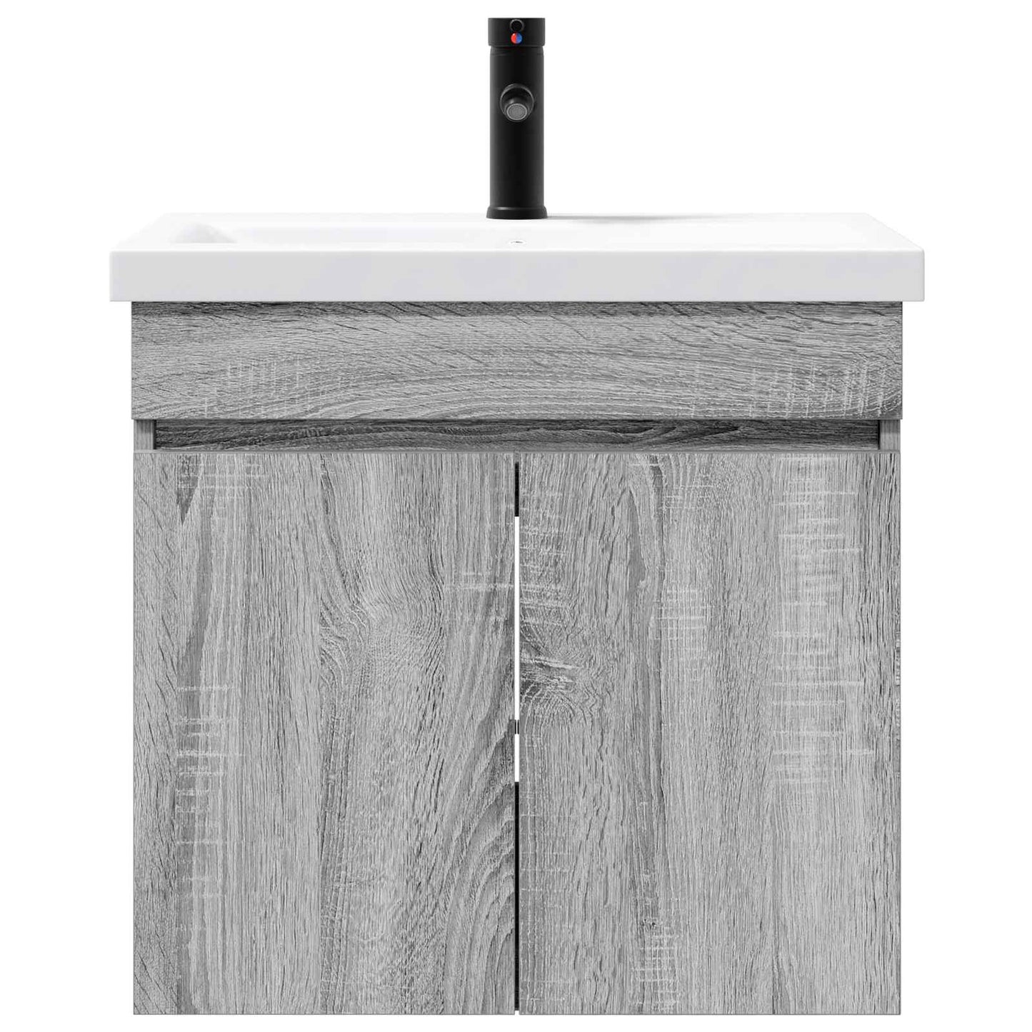 Mobile bagno con rubinetto Sonoma grigio 61 x 40 x 74,5 cm | homemem39