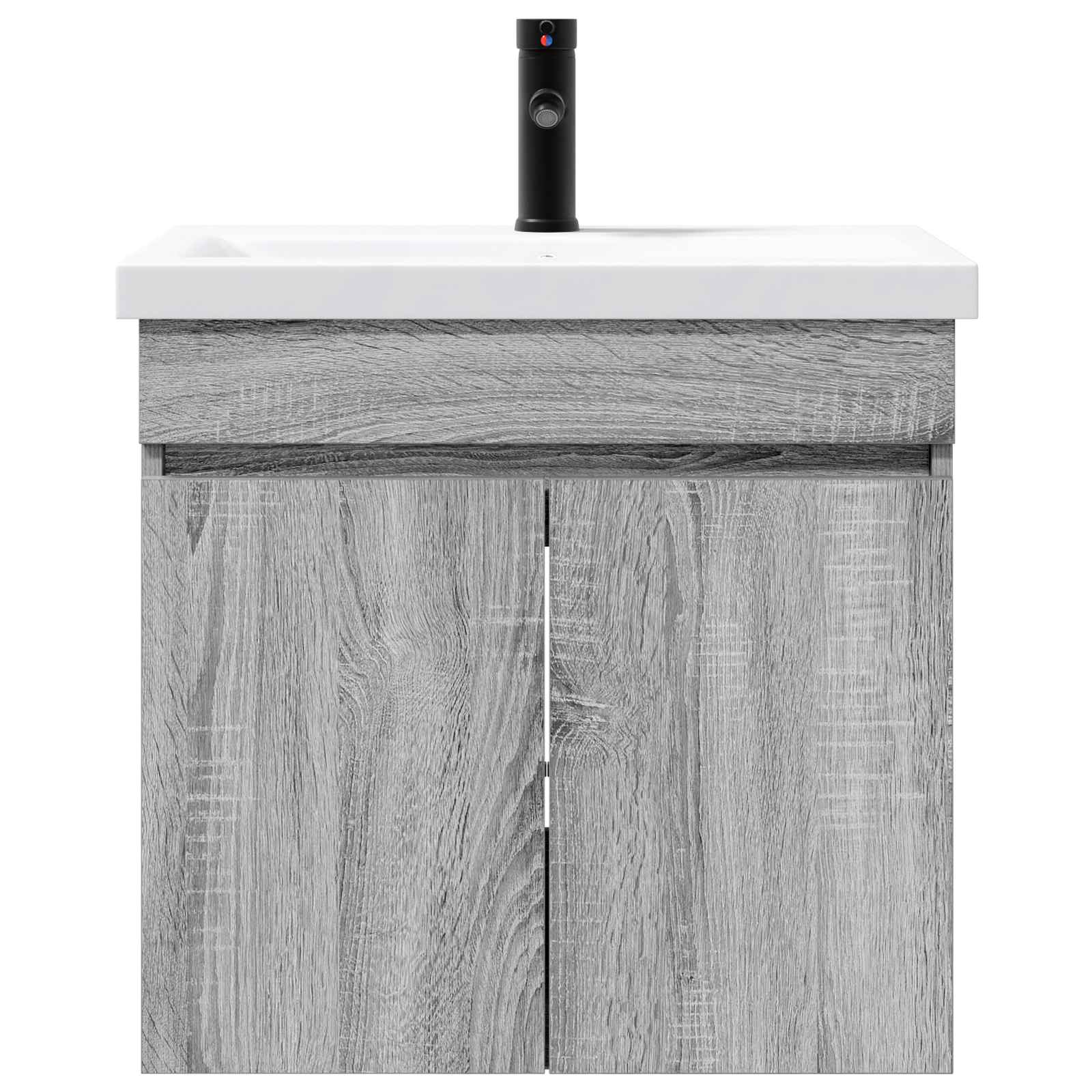 Mobile bagno con rubinetto Sonoma grigio 61 x 40 x 74,5 cm | homemem39