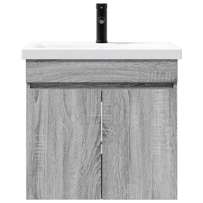 Mobile bagno con rubinetto Sonoma grigio 61 x 40 x 74,5 cm | homemem39