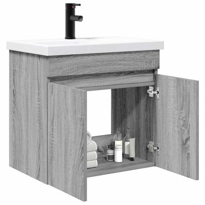Mobile bagno con rubinetto Sonoma grigio 61 x 40 x 74,5 cm | homemem39