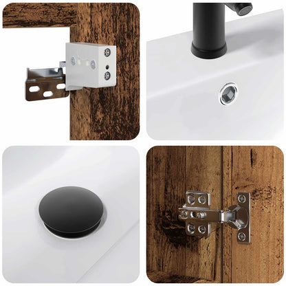 Mobile bagno con rubinetto Legno antico 61 x 40 x 74,5 cm