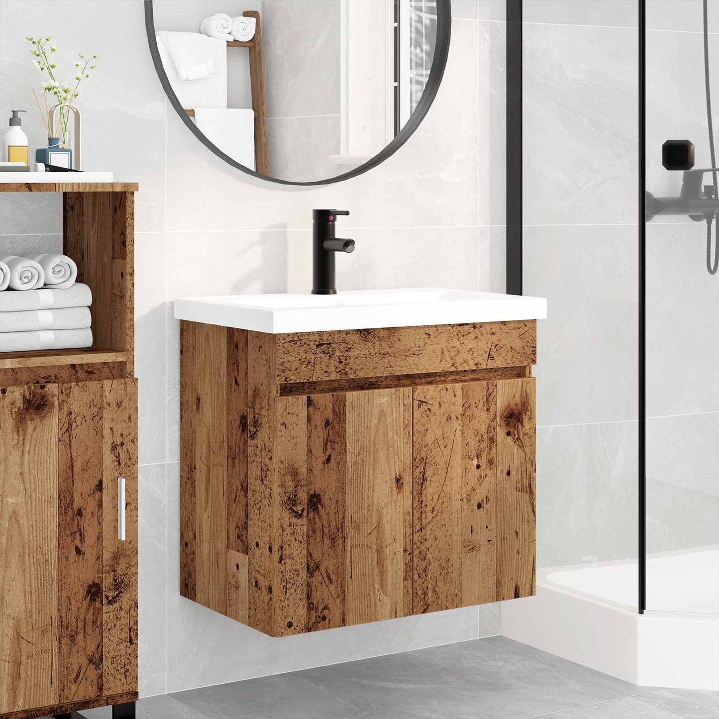 Mobile bagno con rubinetto Legno antico 61 x 40 x 74,5 cm