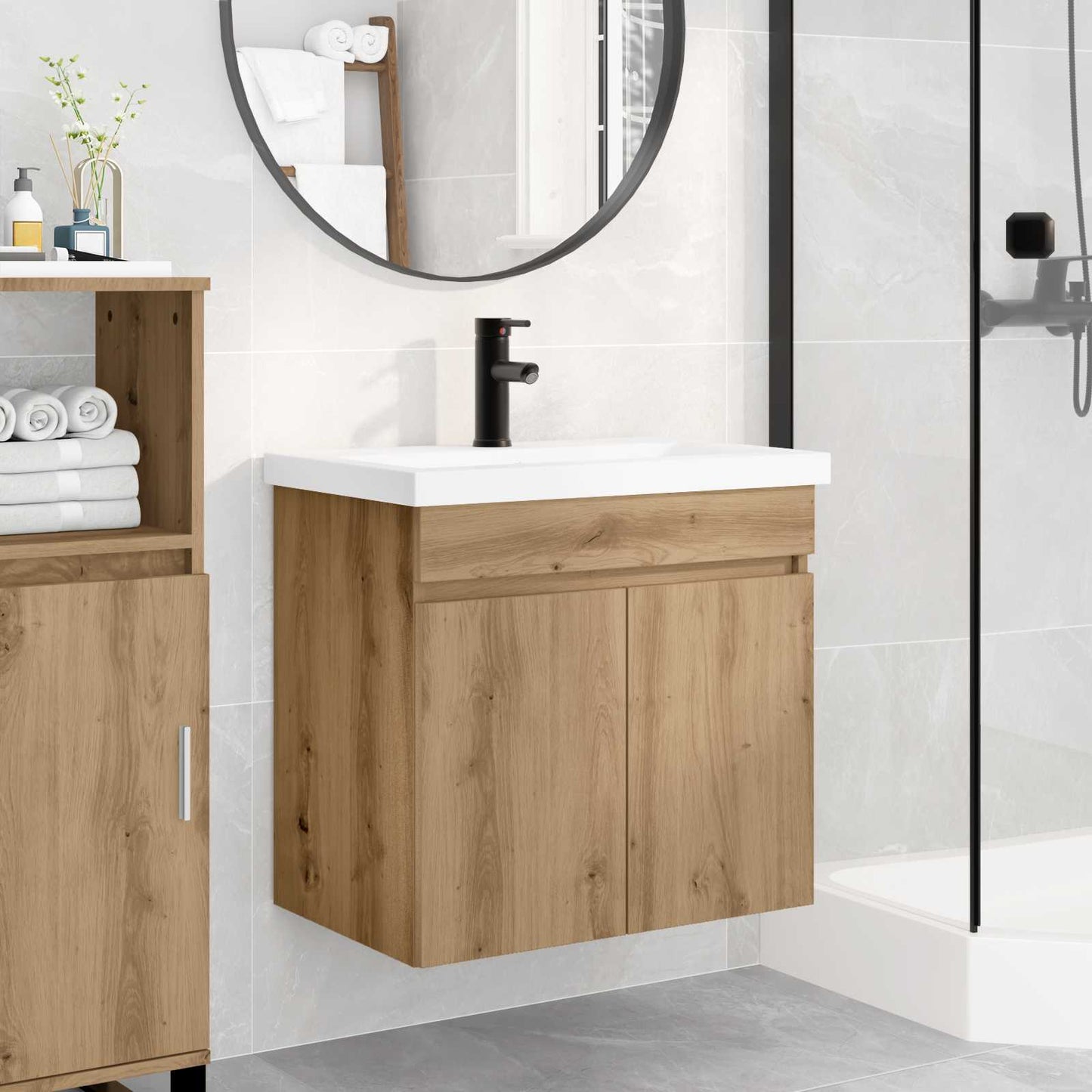 Mobile bagno con rubinetto Rovere Artigianale 61 x 40 x 74,5 cm | homemem39