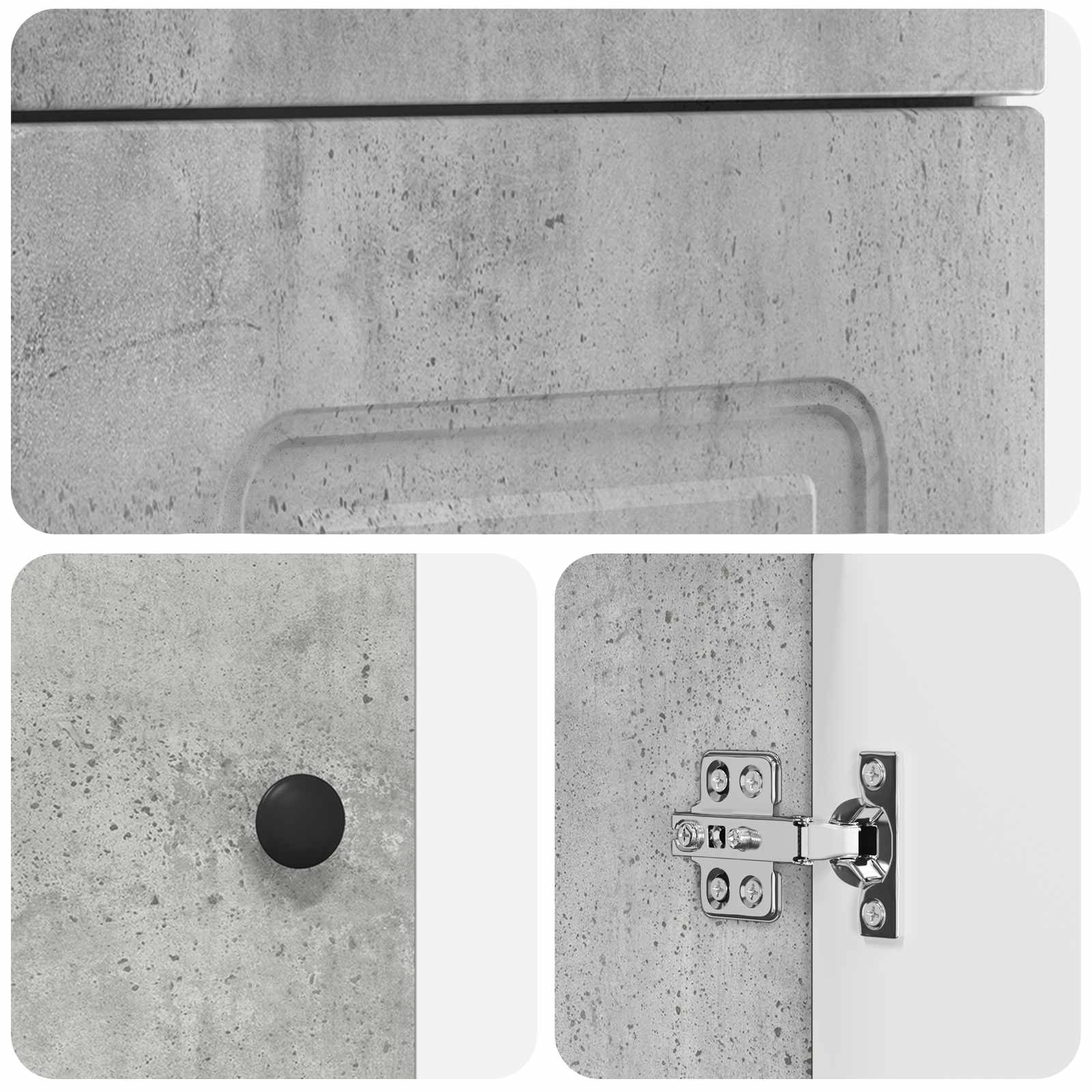 Mobile da bagno con lavabo Grigio Cemento 42 x 40 x 84,5 cm | homemem39