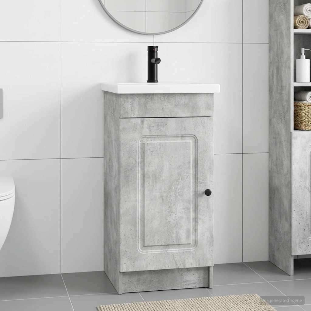 Mobile da bagno con lavabo Grigio Cemento 42 x 40 x 84,5 cm | homemem39