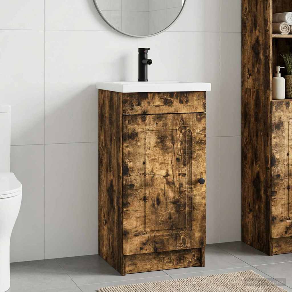 Mobile da bagno con lavabo Rovere Fumo 42 x 40 x 84,5 cm | homemem39