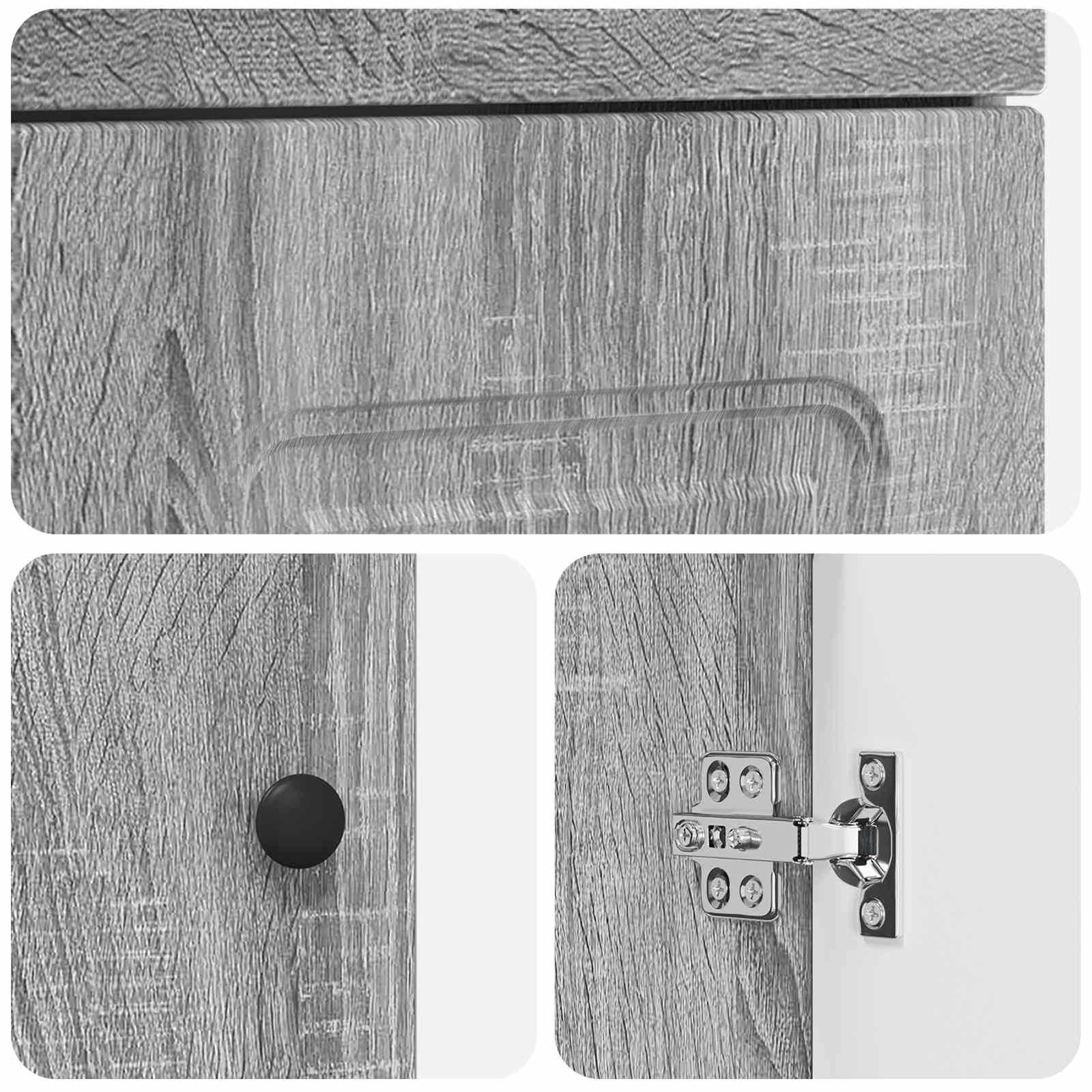 Mobile da bagno con lavabo Sonoma grigio 42 x 40 x 84,5 cm | homemem39