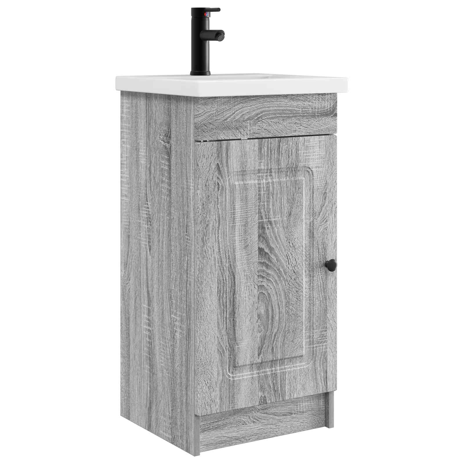 Mobile da bagno con lavabo Sonoma grigio 42 x 40 x 84,5 cm | homemem39