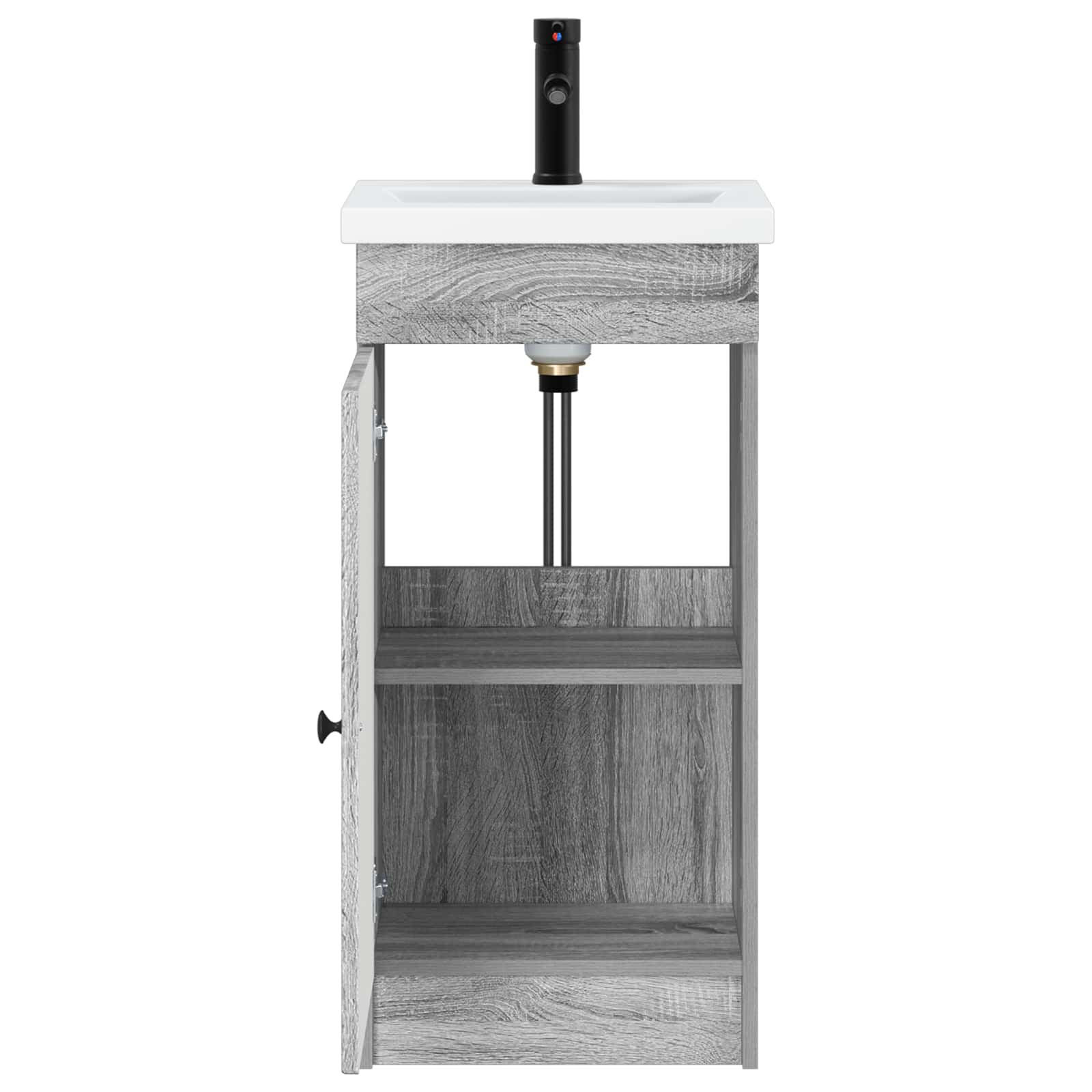 Mobile da bagno con lavabo Sonoma grigio 42 x 40 x 84,5 cm | homemem39