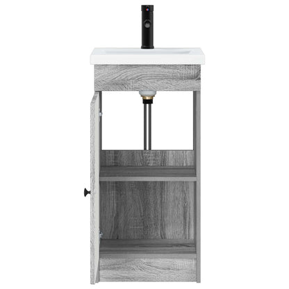 Mobile da bagno con lavabo Sonoma grigio 42 x 40 x 84,5 cm | homemem39