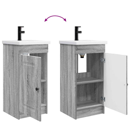 Mobile da bagno con lavabo Sonoma grigio 42 x 40 x 84,5 cm | homemem39