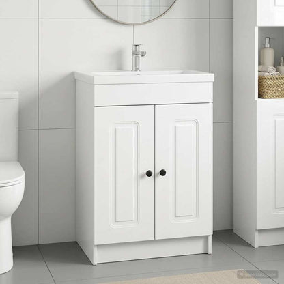 Mobiletto da bagno sotto il lavello Bianco Lucido | homemem39