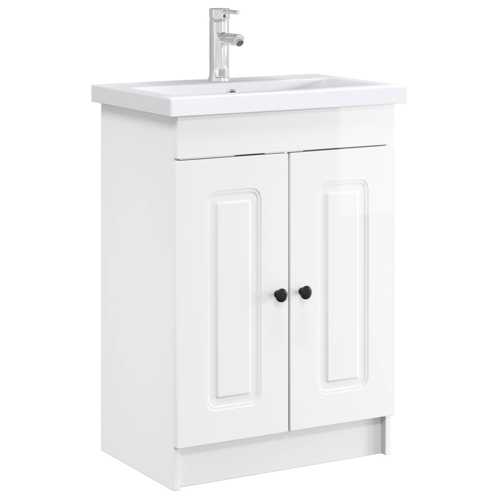 Mobiletto da bagno sotto il lavello Bianco Lucido | homemem39