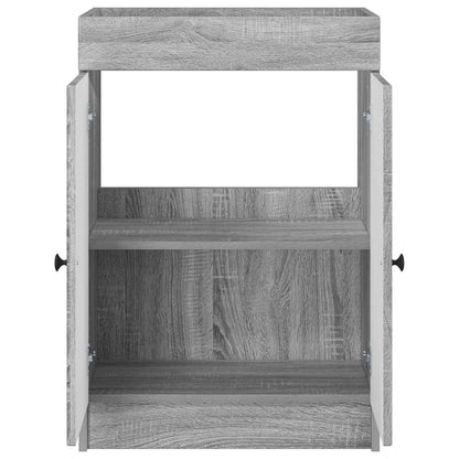 Mobiletto da bagno sotto il lavello Sonoma grigio | homemem39