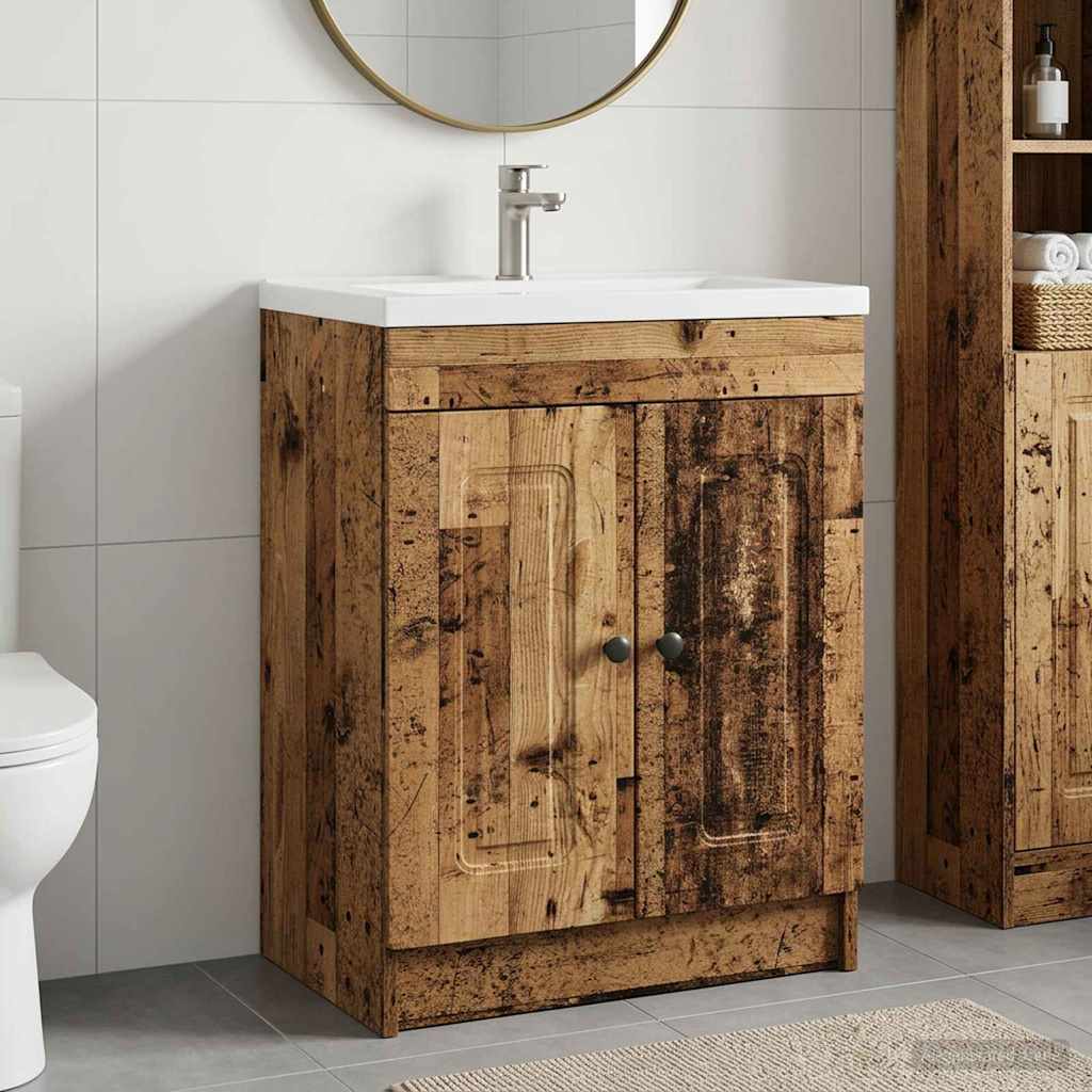 Mobiletto da bagno sotto il lavello Legno antico | homemem39