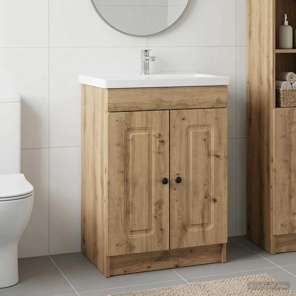 Mobiletto da bagno sotto il lavello Rovere Artigianale | homemem39