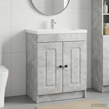 Mobiletto da bagno sotto il lavello Grigio Cemento | homemem39