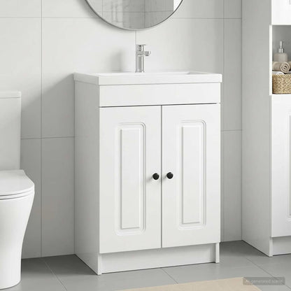 Mobiletto da bagno sotto il lavello Bianco Lucido | homemem39