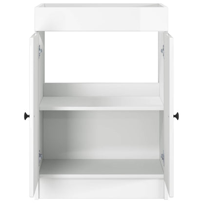 Mobiletto da bagno sotto il lavello Bianco Lucido | homemem39